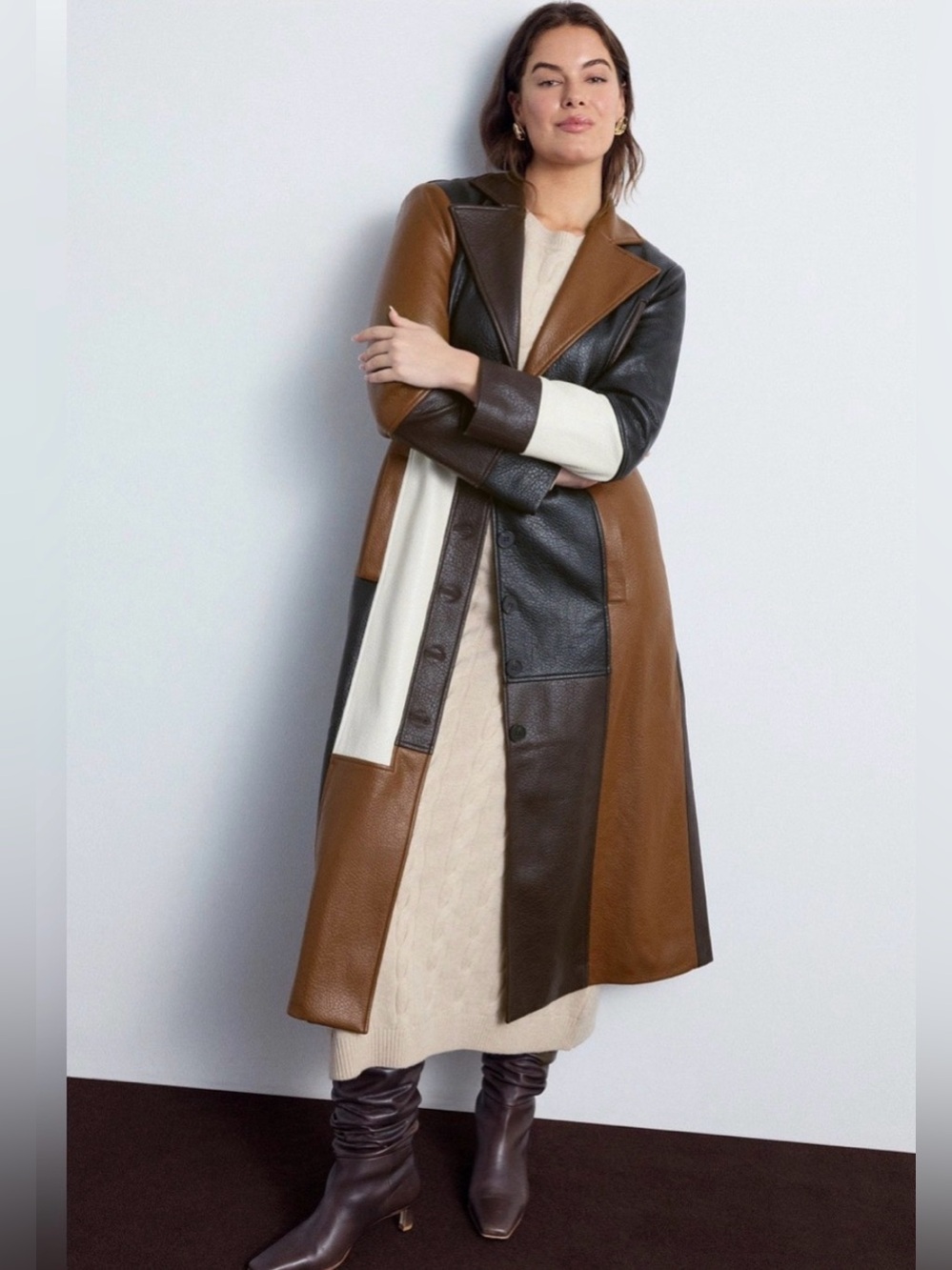 Ronny Kobo Carla Faux Leather Coat size 8 - Picture 9 of 17